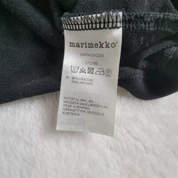 Marimekko Womens Black Long Sleeve Tunic Top With Pockets Size Small Stretch - Picture 4 of 8